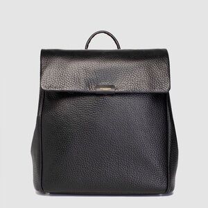Storksak St. James Black Leather Backpack or Shoulder Diaper Bag w Changing Pad